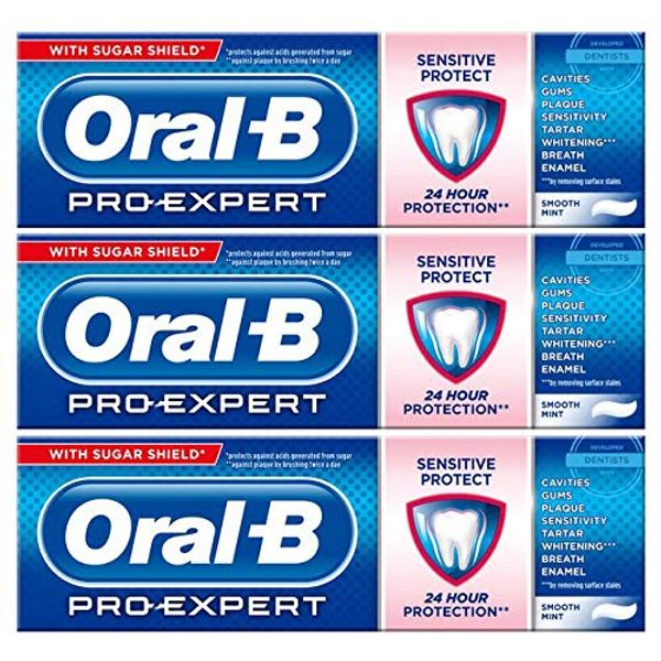 Oral-B Pro Expert Sensitive & Gentle Whitening Toothpaste 75ml (Pack of 3)