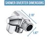 1/2' T-Adapter 3-Way Diverter Valve for Shower Head Bath Tap Switch Outlet Split