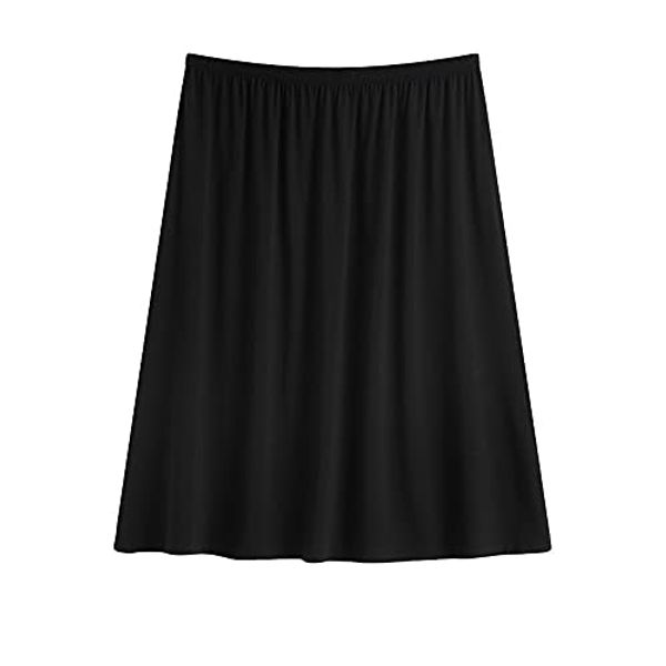 supersakura Women's Petticoat Skirt, Dress, Inner Petticoat, Short, Long, Non-See-through, Anti-See Through, Underwear, Simple Underskirt, Beige, White, Black, Sweat Absorbent, Quick Drying, Black