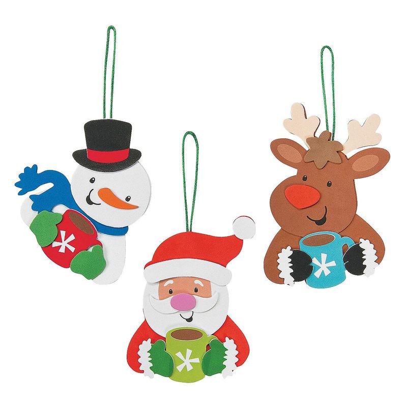 Fun Express Holiday Characters Drinking Cocoa Ornament Craft Kit ...