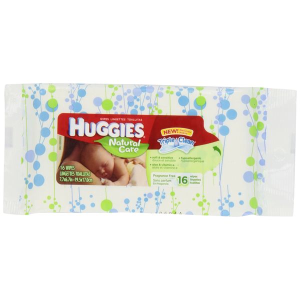 Huggies Natural Care Baby Wipes - Unscented - 16 ct