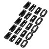 sourcingmap 5Sets MPX Multi-Channel Switch Connector Multiplex Socket Plastic Black