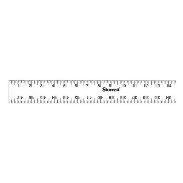 Starrett Straight Edge Aluminum Rule - Ideal for Schools, Shops, Metal Workers and Wood Workers - 48" Length, 2" Width.125" Thickness, 1/8", 1/16" English - ASE-48