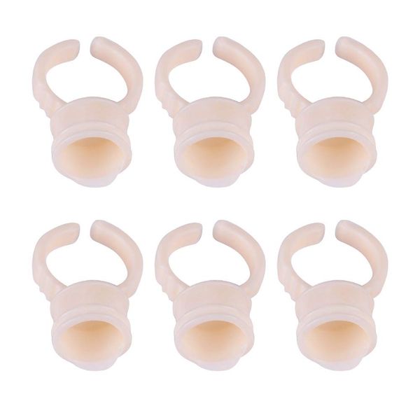 100 Stück Tattoo Ring Cup 3 Typen Silikon Semipermanente Tattoo Ink Ring Cup Pigmenthalter für Salon Home Professional Use(M(Without Division))