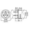 Polar Bear Connection Brackets, 1.4 inches (35 mm), Black [BR-110]