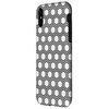 iPhone X/XS Double Beehive Light Black-White Hexagon Honeycomb Pattern Smartphone Case