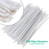 Pipe Cleaners Tool Set 100 pcs Pipe Cleaners Crafts 1pc Pipe Tamper Reamer 1pc Mini Nylon Brush Set and 2pcs Drinking Straw Cleaning Brushs