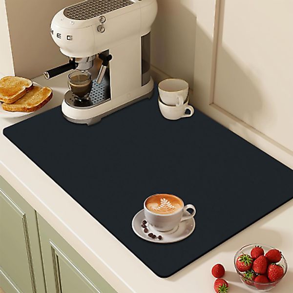 Coffee Mat,Absorbent Dish Drying Mat for Kitchen Counter,Coffee Bar Dish Drying