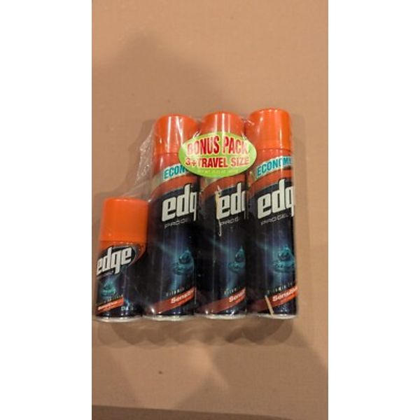 Edge Sensitive Skin Shave Gel with Aloe 9.5 oz - 3 Pack + Travel Size