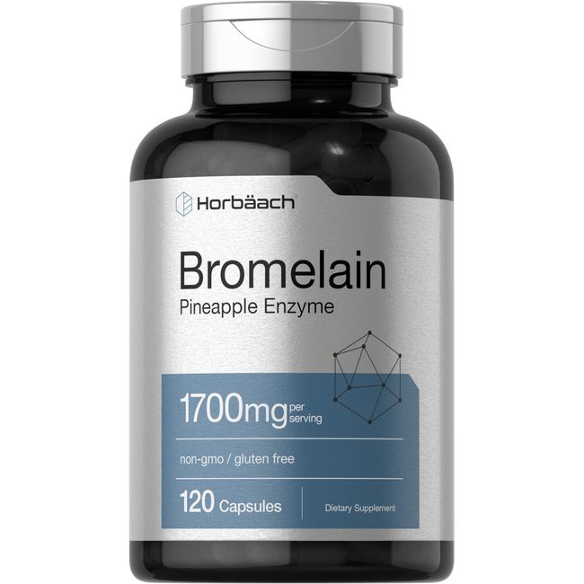 Bromelain Capsules 1700mg | 120 Count | Pineapple Enzyme | by Horbaach