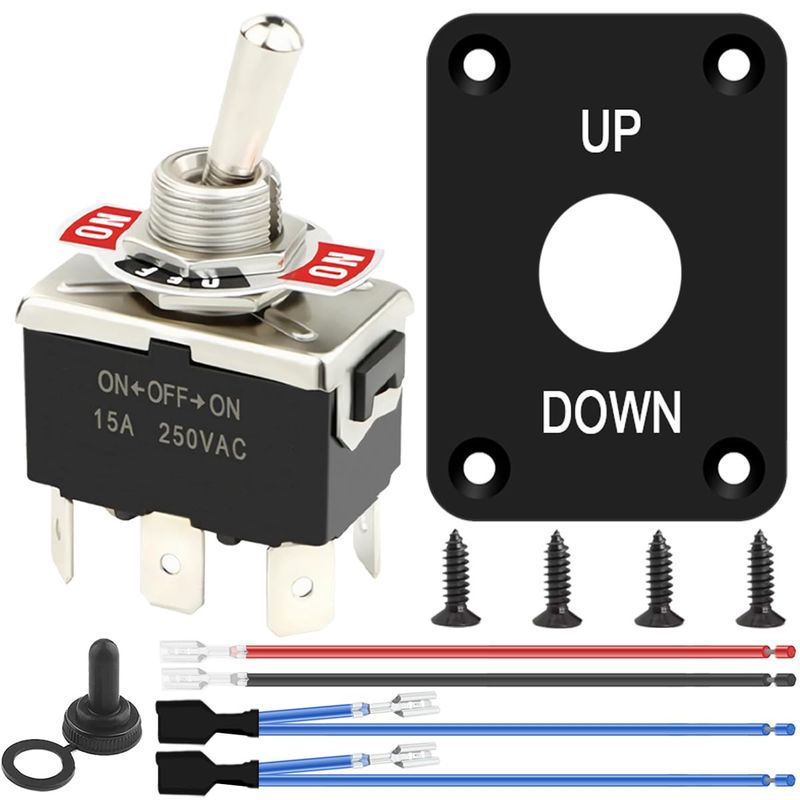 Xiatiaosann Momentary Reverse Polarity Toggle Switch 12V 20A DPDT 6 Pin ...