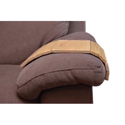 Apollo The Housewares Brand Organiser Snack Flexible Wooden Sofa ARM Chair Tray Media, Wood