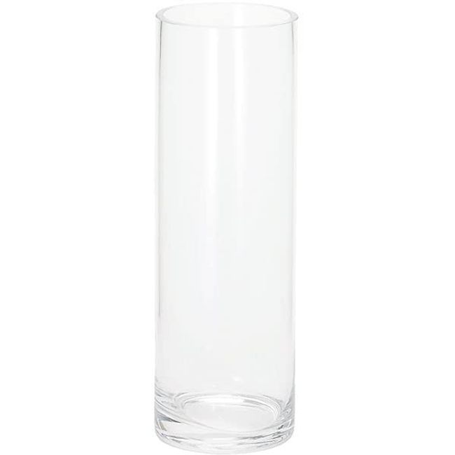 Cylindrical Vase, Large Flower Base, Glass, Single Vase, Scandinavian Transparent, Simple, Clear, Northern Europe, Transparent, Large, Interior, Indoor, Large Ornament (Diameter 3.9 inches (10 cm),