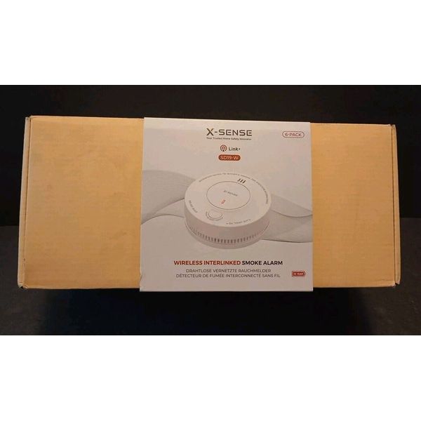 X-Sense Wireless Interconnected Battery Powered Smoke Detector Fire Alarm 6 Pack