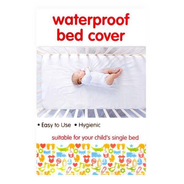 Plastic Waterproof Bed Sheet, Mattress Protector 200x100cm Cots and Single Beds, Perfect for Transitioning from Nappies While Potty Training, Suitable for Puppy Pad Training, Carehomes