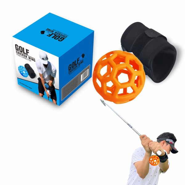 HPLSZCN Golf Swing Trainer Ball, Golf Training Aid (Orange)