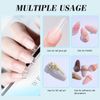 Vanfa Soft Gel Nail Tips Glue with Press On & 3D Modeling Tips - Solid Nail Glue 30g Tube