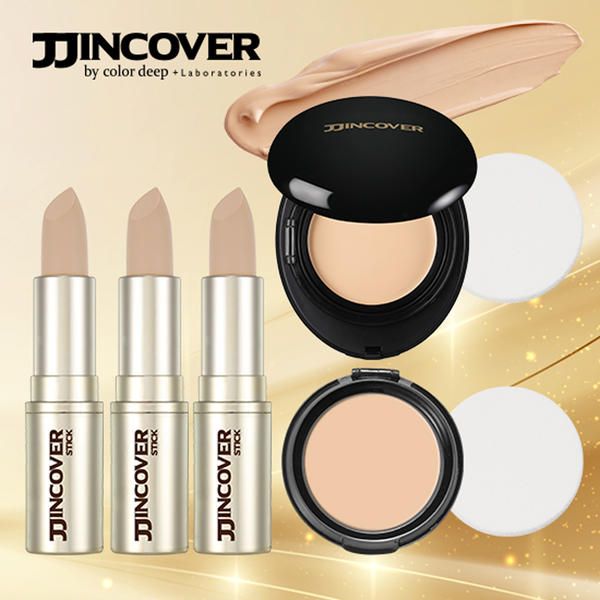 Color Deep Jin Cover Magic Stick Basic Package (3 Sticks + 1 Pact + 1 Refill)