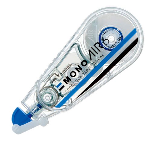 Tombow CT-CA6 Pencil Correction Tape, 0.2 inches (6 mm), MONO Mono Air (Light Touch, High Adhesion Tape), Single Use Type, 32.8 ft (10 m)