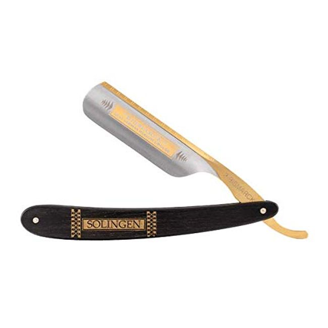 DOVO Bizmark Straight Razor with Ebony Wood Handle 6/8''