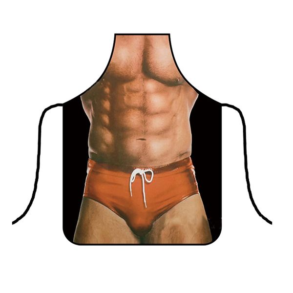 1 PCS Funny Novelty Sexy Apron, Muscle Man Apron Adjustable Kitchen Cooking Apron Funny Kitchen Apron Party Aprons Waterproof Bbq Aprons Personalised Apron Gifts for Men Women