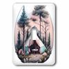 3dRose Tent Camping Scene Illustration - Light Switch Covers (lsp-383601-1)
