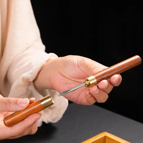WUDQIJI Stainless Steel Ice Pick Tool 2 Pieces Ice Axe Wooden Handle Tea Knife Puer Puerh Stainless Steel Ice Pick Ice Pick Crusher Stainless Steel Kitchen Bar Ice Picks for Kitchen Bars Bartender