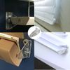 4pcs Hold Down Bracket for 2" Blinds Bottom Rail Hold Clips Clear Plastic with Install Screws
