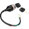 4 Wire 4 pin Ignition Key Switch Replacement with 2 Keys for Go Kart ATV Quad
