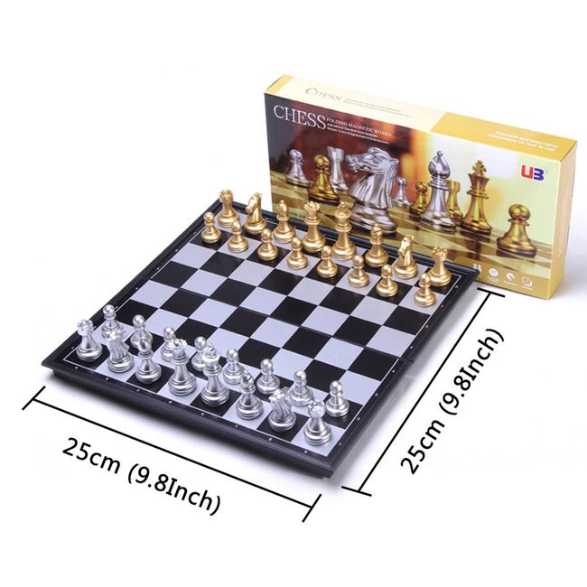 Magnetic Travel Chess Sets and Checkers for Adults and Kids, 13 Inch  Roll-up Folding Chess Board - Wooden Chess Game and Checkers Set, 2 Extra  Queens