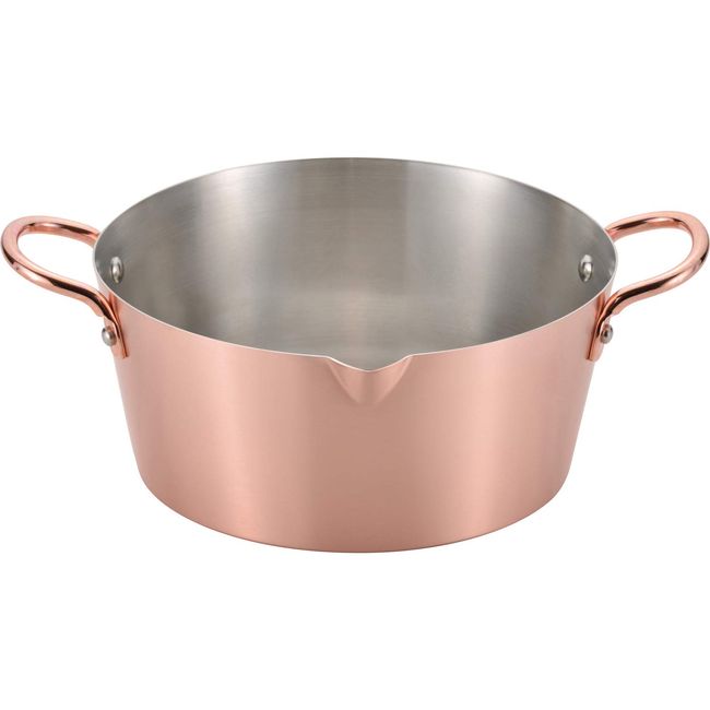 Wahei Freiz CS-026 Chitose Pure Copper Frying Pot, 7.9 inches (20 cm), For Gas Fire, Made in Japan