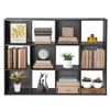 12 Cube Storage Open Shelf Bookcase Display Compartments Organizer Cabinet Black
