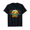 Frog with Backpack, Toad Hiking Mountains Humour T-Shirt