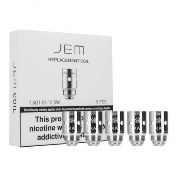 Innokin JEM Coils 1.6 Ohm JEM Replacement Vape Pen Coil Heads for JEM Goby Starter Kit Ecig Pack of 5 (10-13.5W)