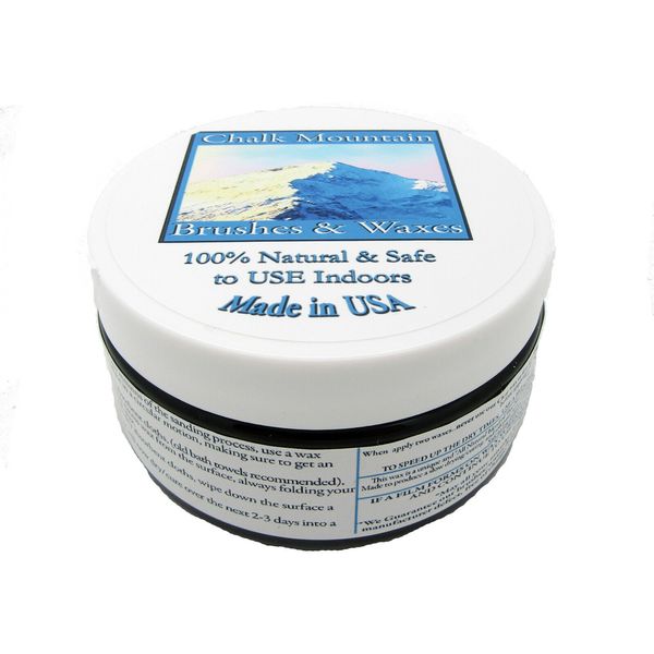 White Chalk Furniture Wax Antique Distressing wax 8 oz jar All Natural