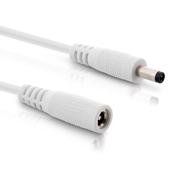 InLine® DC Extension Cable DC Male/Female 5.5 x 2.5 mm AWG 18 White 3 m