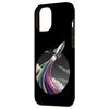 iPhone 14 Plus Rocket Flying Up Space Rainbow Burst Illustration Case
