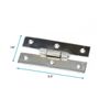 Kitchen Cabinet Hinges H-Shape Flush Mounted Solid Cast Brass Pack of 6