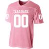 Custom Football Replica Team Jersey (Medium, Pink)