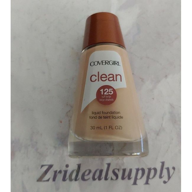 COVERGIRL CLEAN LIQUID FOUNDATION 1 OZ 125 BUFF BEIGE