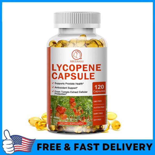 120Pcs Lycopene 20mg Antioxidant Prostate Support Immune & Heart Health Support