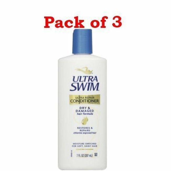 Ultra Swim Ultra Repair Conditioner Restores Dry & Damaged Hair 7 Oz Pack of 3