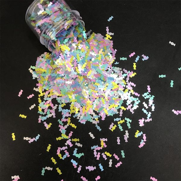 10 Grams/Pack Colorful Mixes Candy Shape Glitter Sequins for Festival Rave Beauty Makeup Face Body Nail Craft Art Christmas Halloween Decoration (Color Mixes 2)