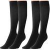 Charme Body Women's Compression Socks, 8.7 - 9.8 inches (22 - 25 cm), Medical, Nurses, Office, Day and Night Use, Osteopathic Supervision, Black 2-Pack