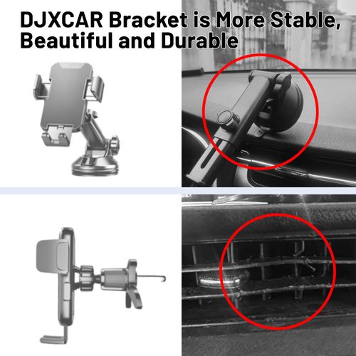 DJXCAR Car Phone Holder Fits for Toyota FJ Cruiser 2007-2014,Car Phone Mount Snugly fit Navigation Bracket Air Vent, 4.7-7 inch Phones,360° Rotation,Easy to Install