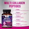 Multi Collagen Complex Pills - Type I, II, III, V, X, Grass Fed & Non-GMO Hy....