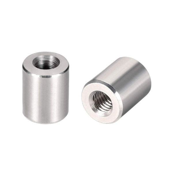 uxcell M4 Round Coupling Nut Coupling Nut 304 Stainless Steel 10mm Length 10 Pcs