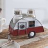 Camper Salt & Pepper Shakers With Caddy - Camping Campfire Decor