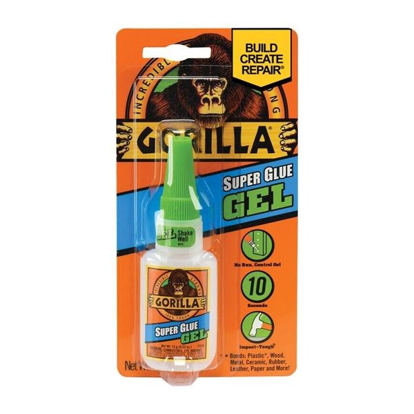 Gorilla 7600103 Impact Resistance Strength Tough Super Glue Gel (Pack of 6)