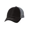 Mega Cap Contrast Stitch Trucker Cap One Size Black/ Grey